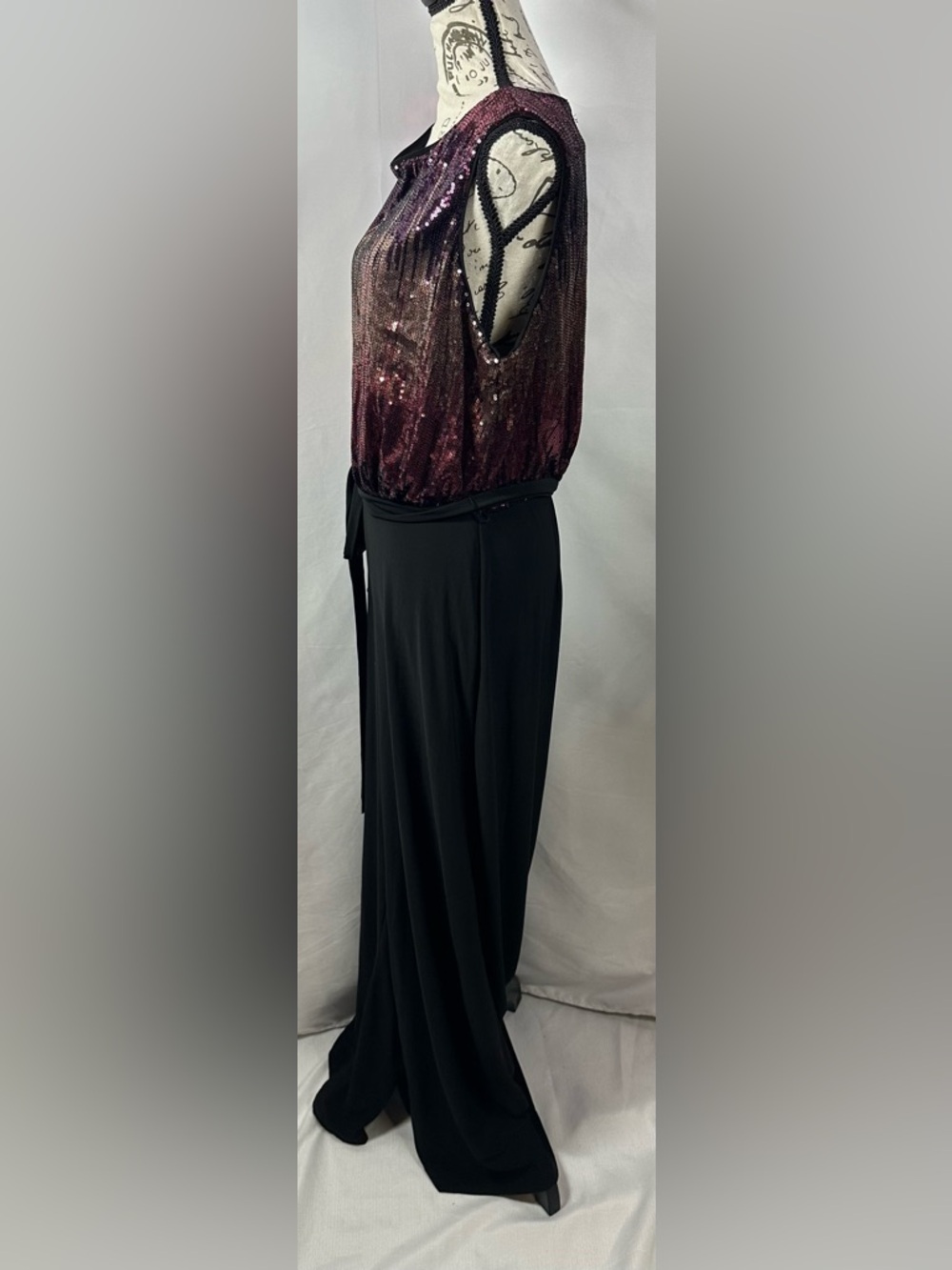 🩷Black Wide-Leg Wrap Pants with Waist Tie - Picture 3 of 12